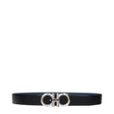 Salvatore Ferragamo Uomos Cintura in pelle Blu/Nera