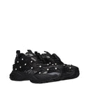 Versace Herrens Turnschuhe aus schwarzem Stoff