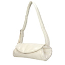 Jil Sander Cannolo Crossbody Bag Women Leather Beige/Eggshell