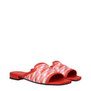 Jimmy Choo Slippers En Klompen Nako Damess Stof Oranje/Paprika