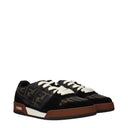 Fendi Sneakers Match Men's Fabric Black/Tobacco