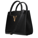 Versace Women's Handbags Black Leather