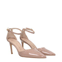 Stuart Weitzman Donna 페이턴트 가죽 샌들 핑크/폰