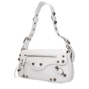 Balenciaga Le Cagole Women's Shoulder Bag White/Optic White Leather