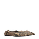 Dries Van Noten Women's Ballerina Shoes Brown Leather