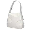 Salvatore Ferragamo Women's Cut Out Shoulder Bag White/Optical White Leather