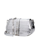 Versace Women's Silver Leather Shoulder Bag