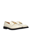 Chloé Mujers Mocasines de piel beige/cáscara de huevo