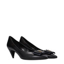 Saint Laurent Anais Donna Black Leather Low Cut Neckline