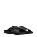 Dolce&Gabbana Men's Sandals And Clogs Black Leather