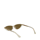 Bottega Veneta Women's Sunglasses Yellow/Brown Metal