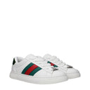 Męskie skórzane buty Gucci Ace w kolorze biało-zielonym