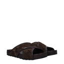 Bottega Veneta Tarik Men's Slippers And Clogs Suede Brown/Dark Chocolate