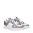 Jimmy Choo Zapatillas Florent Mujer's Cuero Blanco/Plata