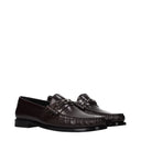 Celine Triomphe Men's Moccasins Brown/Black Leather