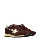 Golden Goose Marathon Sneakers Men Fabric Brown/Platinum