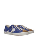 Philippe Model Zapatillas Prsx Hombres Cuero Azul/Marrón