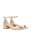 Stuart Weitzman Nudist Block Heels Women's Patent Leather Beige/Light Beige