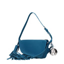 Burberry Women's Shoulder Bags Blue/Petrol Leather