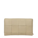 Bottega Veneta Cassette Wallet Women's Leather Beige/Porridge