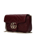Gucci Women's Red/Burgundy Leather Pochette