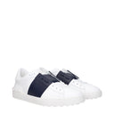 Valentino Garavani Men's Sneakers White/Navy Blue Leather