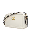 Valentino Garavani Alltime Women's Beige/Ivory Leather Crossbody Bags