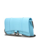 Skórzana damska torebka Balenciaga Pochette Sky Blue/Sky