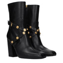 Versace Women's Boots Black Leather