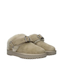 Burberry Slippers And Clogs For Women Suede Green/Hunter