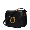 Pinko Femmes Sac bandoulière Love Box en cuir noir