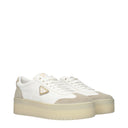 Prada Sneakers Downtown Bold Woman Leather White/Pumice