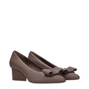 Salvatore Ferragamo Viva Donna Décolleté Gray/Cumin Leather