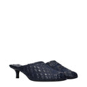 Burberry Slippers And Clogs Women's Leather Blue/Lake