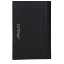 Off White Men's Document Holder Leather Black/Fluorescent Green