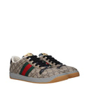 Gucci Screener Sneakers Men's Fabric Beige/Ebony