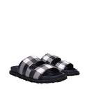 Burberry Men's Slippers And Clogs Fabric Black/Ivory