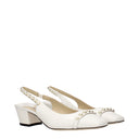 Jimmy Choo Hya Sandalen Damen Weiß/Latte Leder