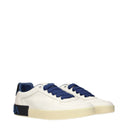 Dolce & Gabbana Portofino Uomo's Scarpe da ginnastica in pelle bianca/denim