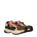Versace Men's Sneakers Suede Beige/Military Green
