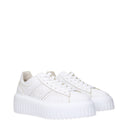 Hogan Zapatillas H Stripes Mujers Cuero Blanco