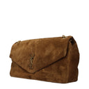 Saint Laurent Damens Calypso Umhängetasche Wildleder Braun/Karamell