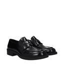 Prada Hombres Mocasines de cuero negros