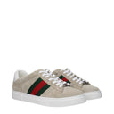Gucci Ace Men's Sneakers Beige Suede