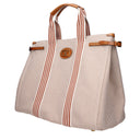 Valentino Garavani Antibes Men's Handbag Fabric Beige/Tobacco