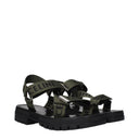 Celine Men's Sandals Green/Black Fabric