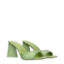 The Penthouse Sandals Mini Devon Women Satin Green/Lime