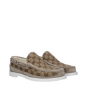 Gucci Men's Moccasins Fabric Beige/Ebony