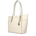 Michael Kors Charlotte Women's Shoulder Bag Light Beige/Cream Leather