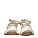 Eleventy Women's Sandals Beige/Gold Leather